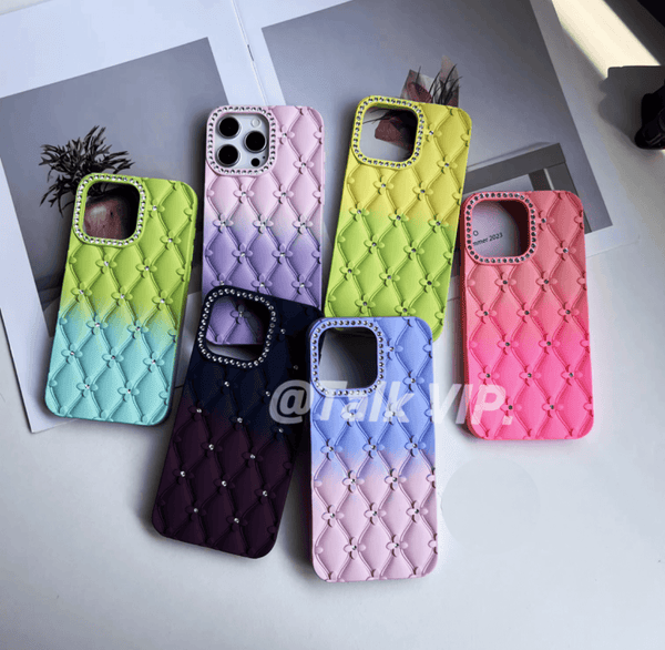 Flowers Glitter Shockproof Back Cover - Guleel