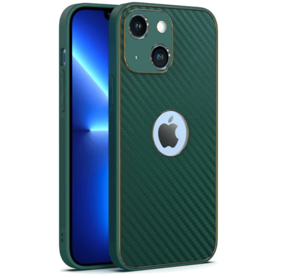 iPhone 13 Premium Shockproof Leather Case - Green - Guleel