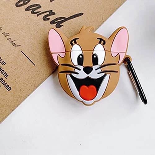 Airpod's Pro Cute Silicone Protective Jerry Cartoon Case - Brown - Guleel