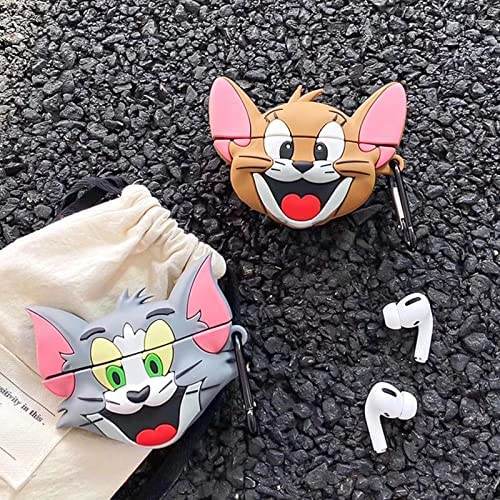 Airpod's Pro Cute Silicone Protective Jerry Cartoon Case - Brown - Guleel