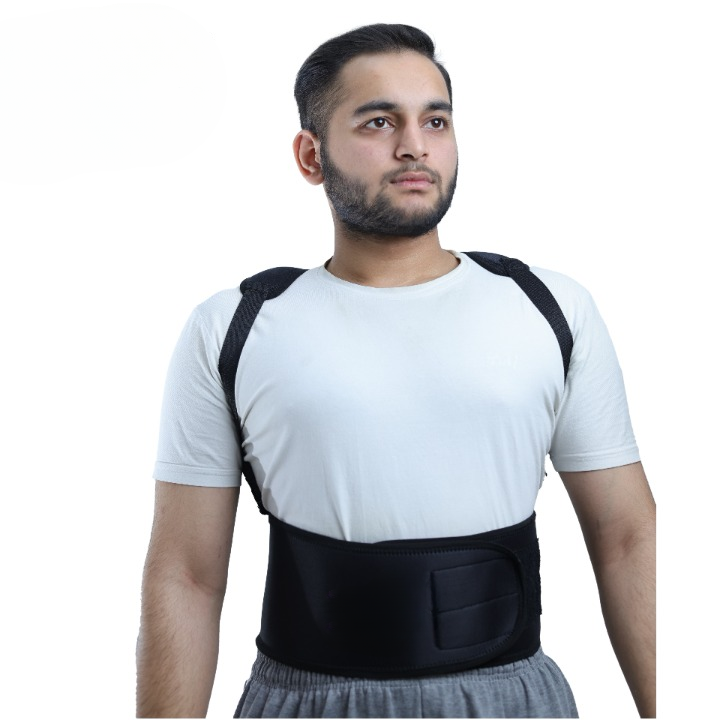 Posture corrector Sleek for men & women Adjustable Back Support for Improving Posture & Relieving Back Pain And Shoulder Support Belt