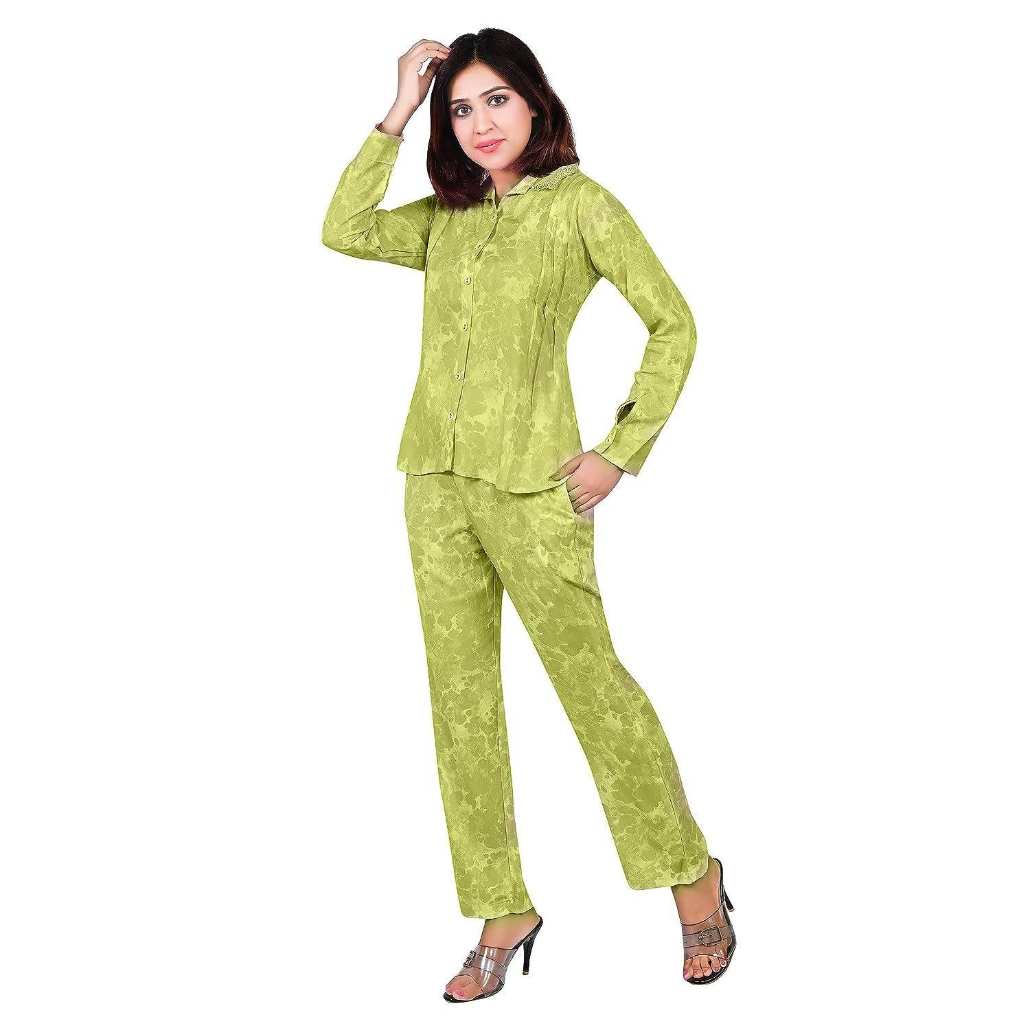 Cotton Co-ord Set Relaxed Fit - Light Green - Guleel