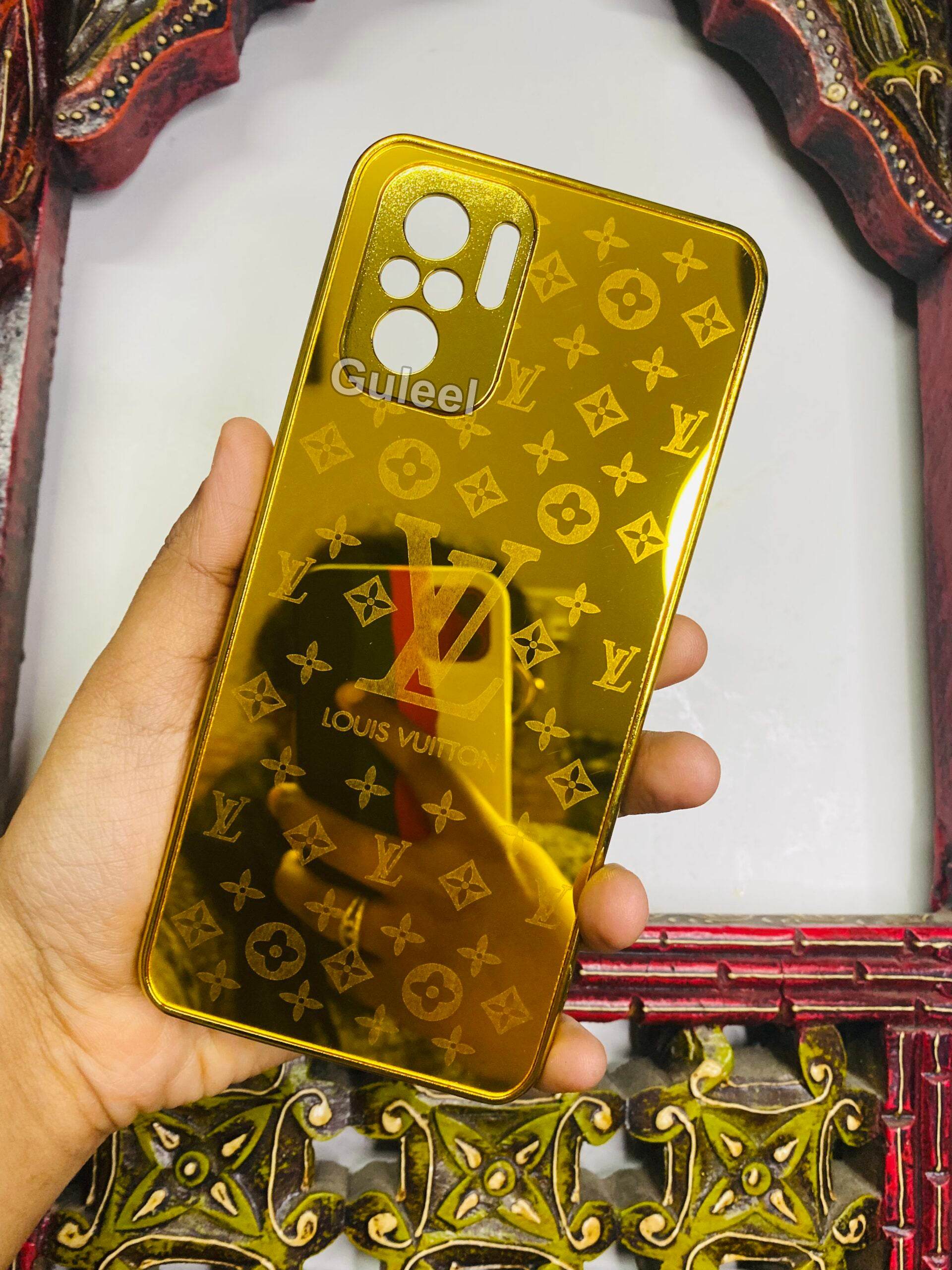 Redmi Note 10/10s Premium Gold Plated Mirror Finish Case Cover - Full LV - Guleel