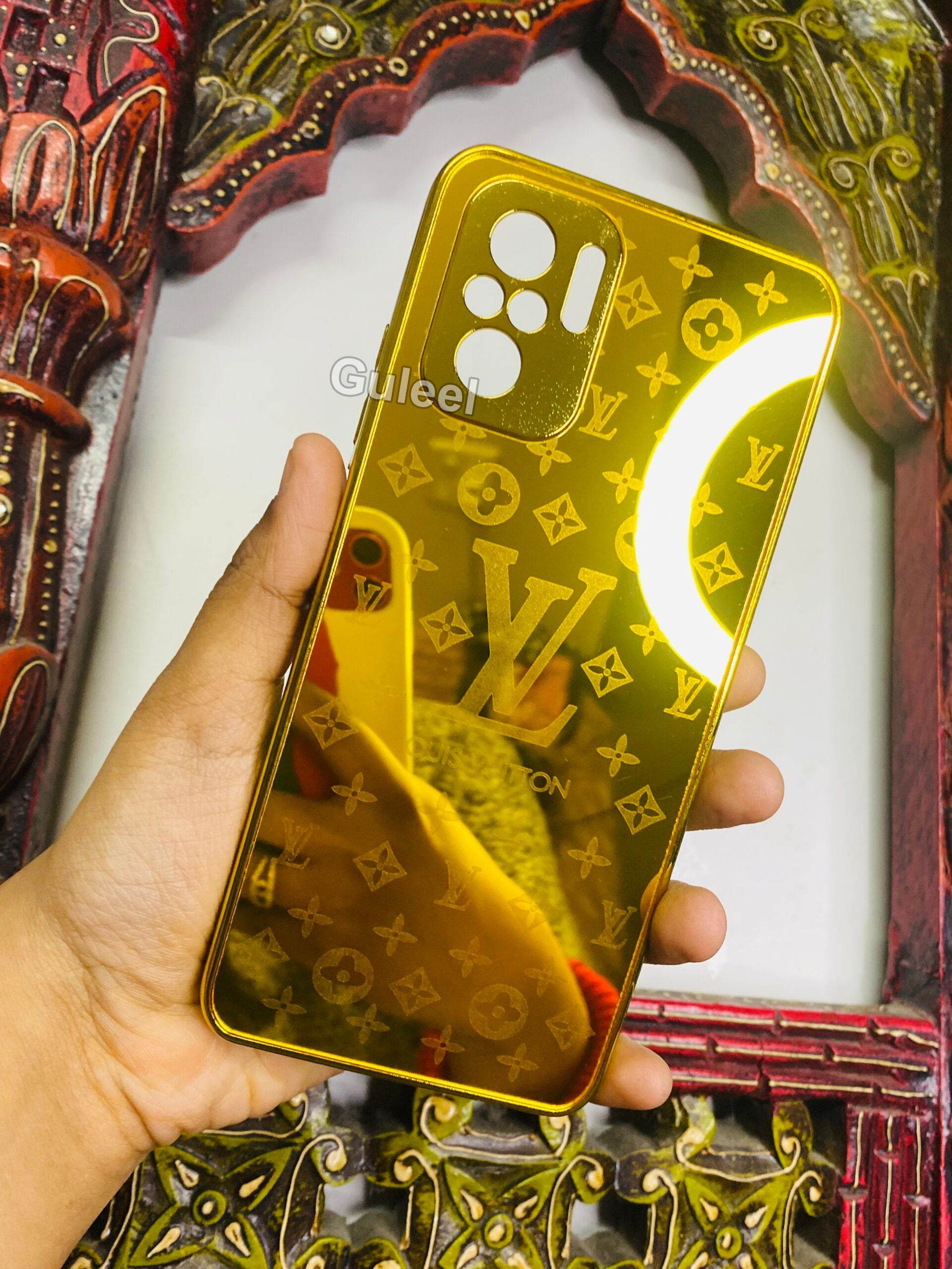 Redmi Note 10/10s Premium Gold Plated Mirror Finish Case Cover - Full LV - Guleel