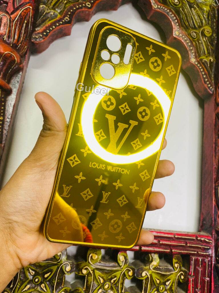 Redmi Note 10/10s Premium Gold Plated Mirror Finish Case Cover - Full LV - Guleel