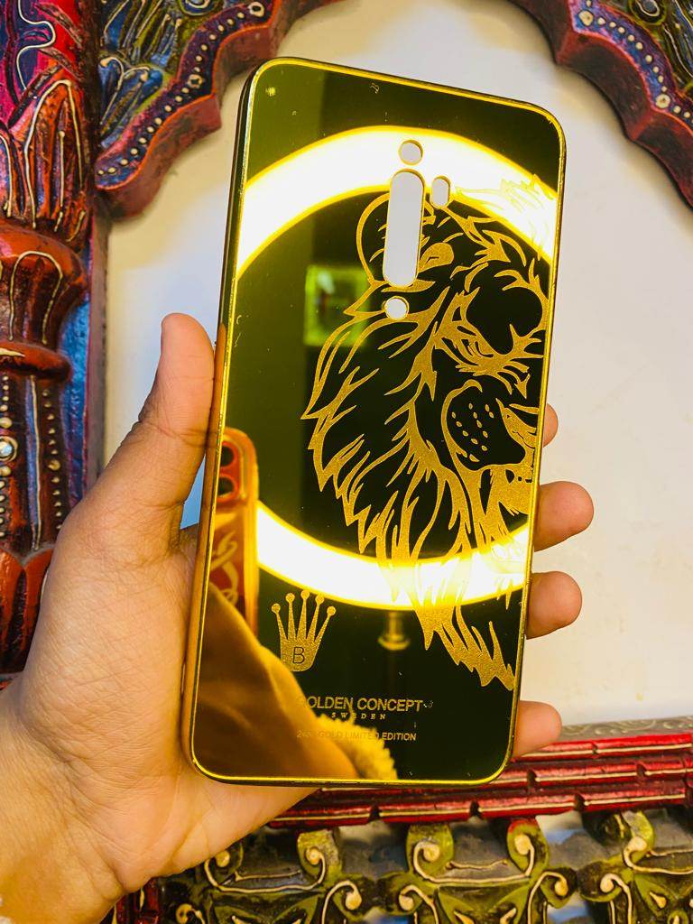 Premium Gold Plated Back Case Cover - Big Lion Right - Guleel