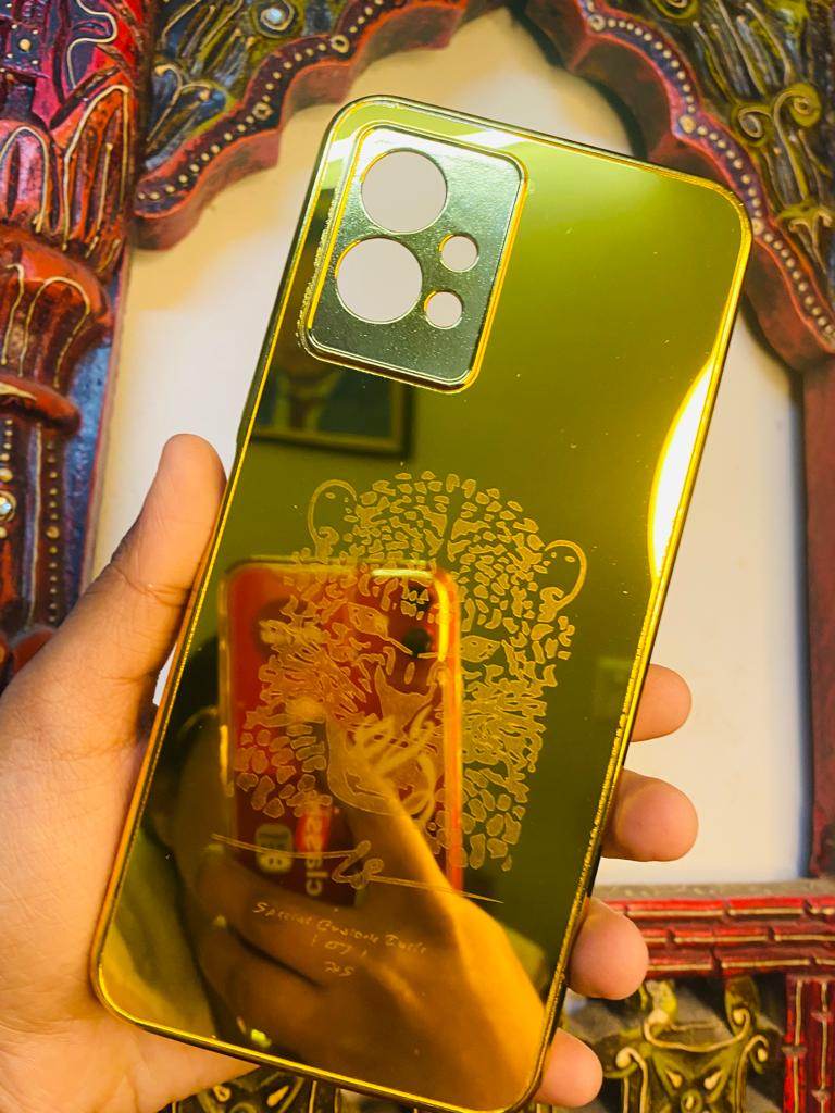 Premium Gold Plated Back Case Cover - Tiger New Design - Guleel