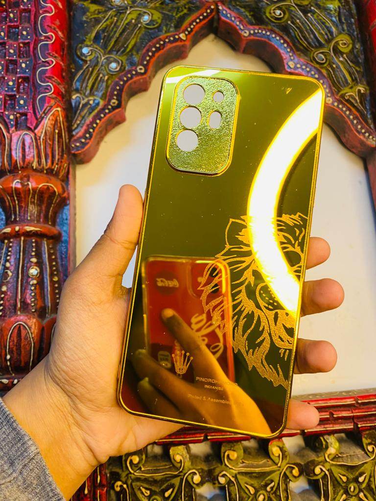 Oppo F19 Pro Plus Gold Plated Back Case Cover - Lion Left - Guleel