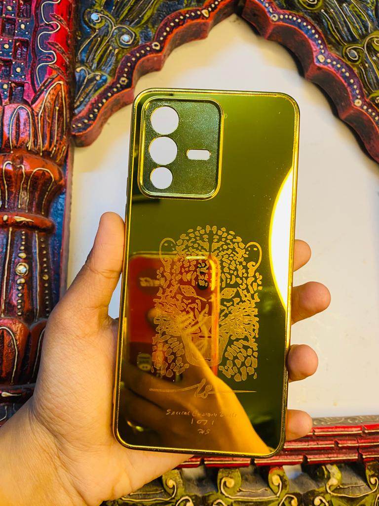 Premium Gold Plated Back Case Cover - Tiger New Design - Guleel