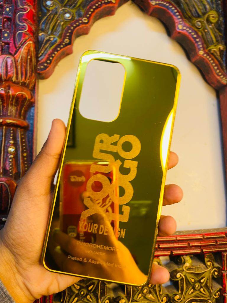 Samsung Galaxy A53 5G Gold Plated Back Case Cover - Your Logo - Guleel