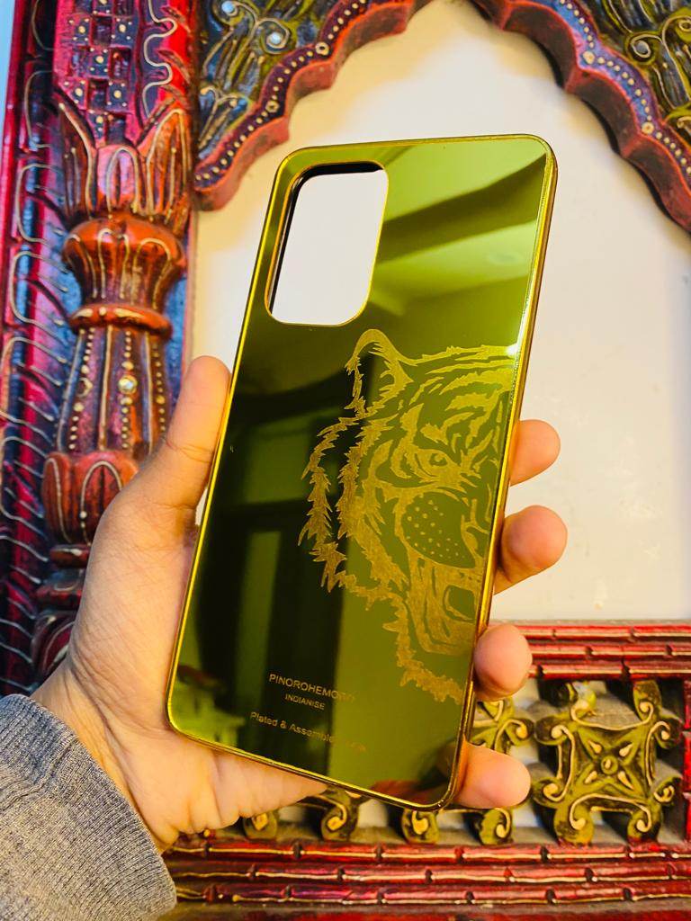 Samsung Galaxy A53 5G Gold Plated Back Case Cover - Lion Left - Guleel