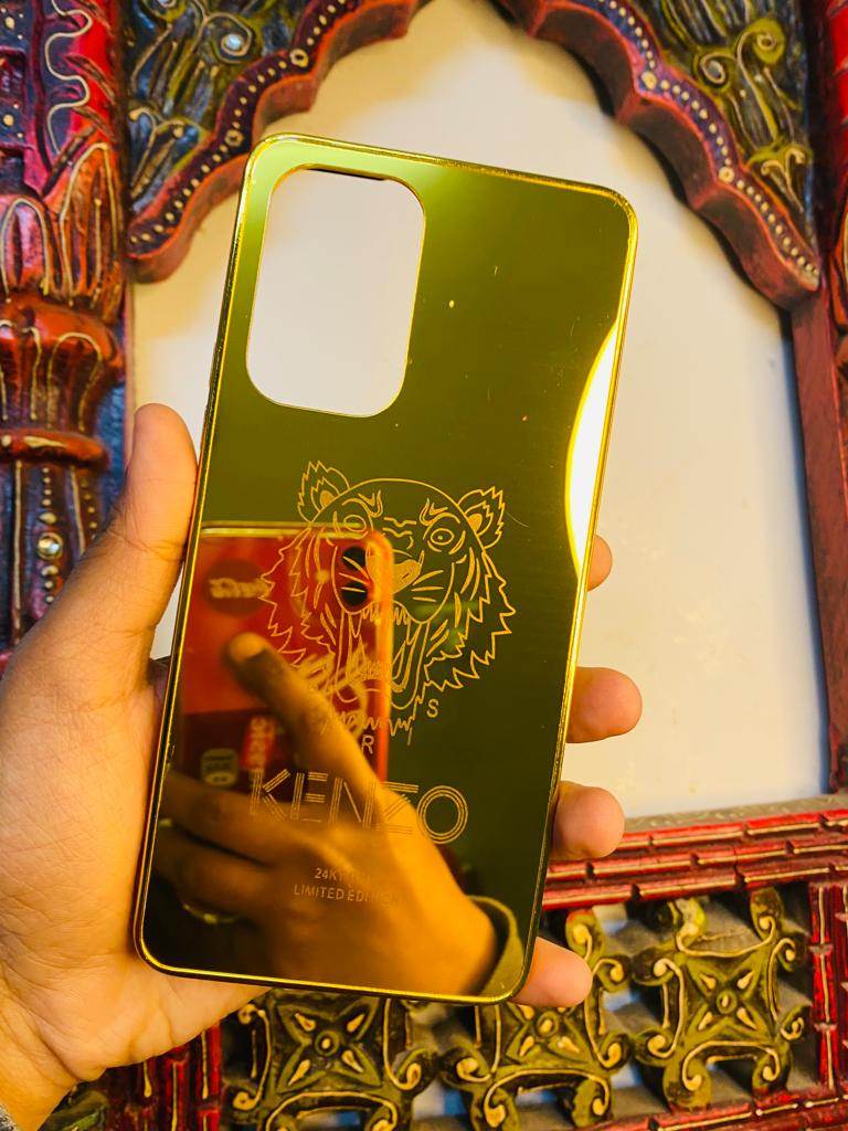 Samsung Galaxy A53 5G Gold Plated Back Case Cover - Kenzo - Guleel