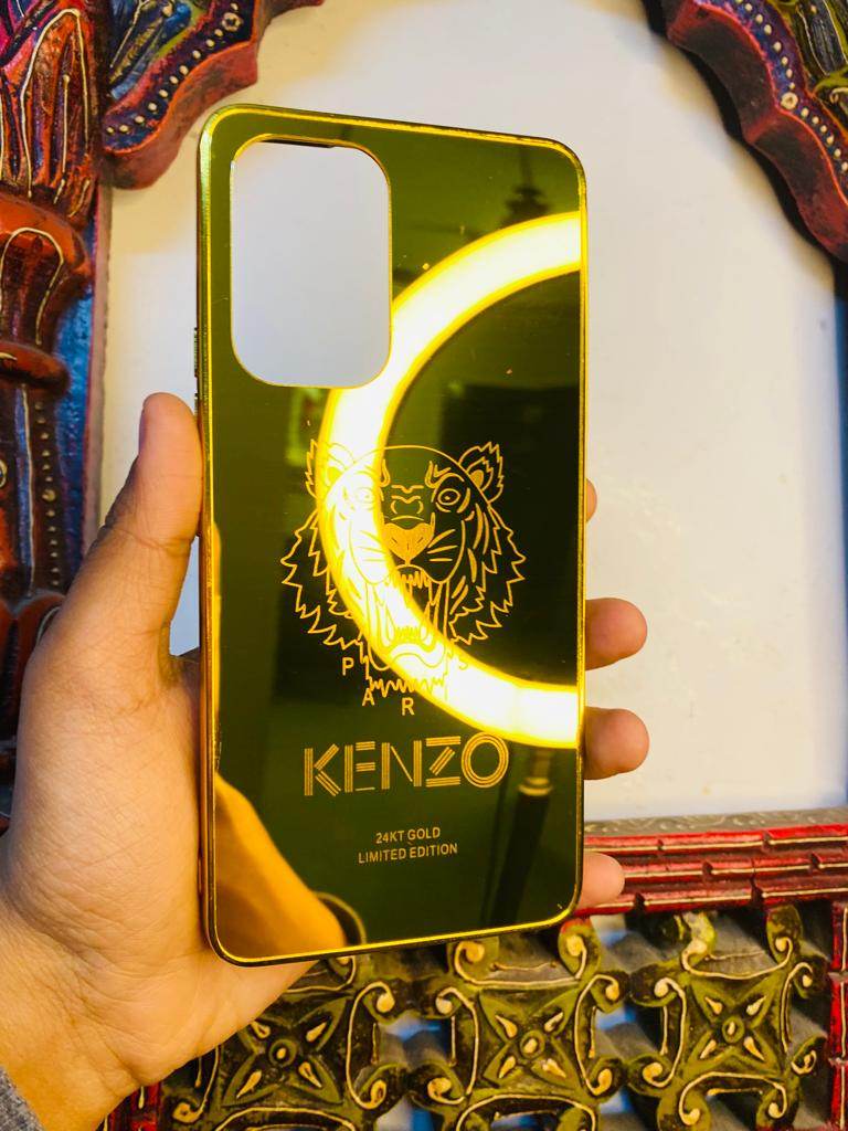 Samsung Galaxy A53 5G Gold Plated Back Case Cover - Kenzo - Guleel