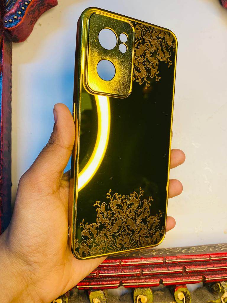 OnePlus CE 2 5G Gold Plated Back Case Cover - Flower - Guleel