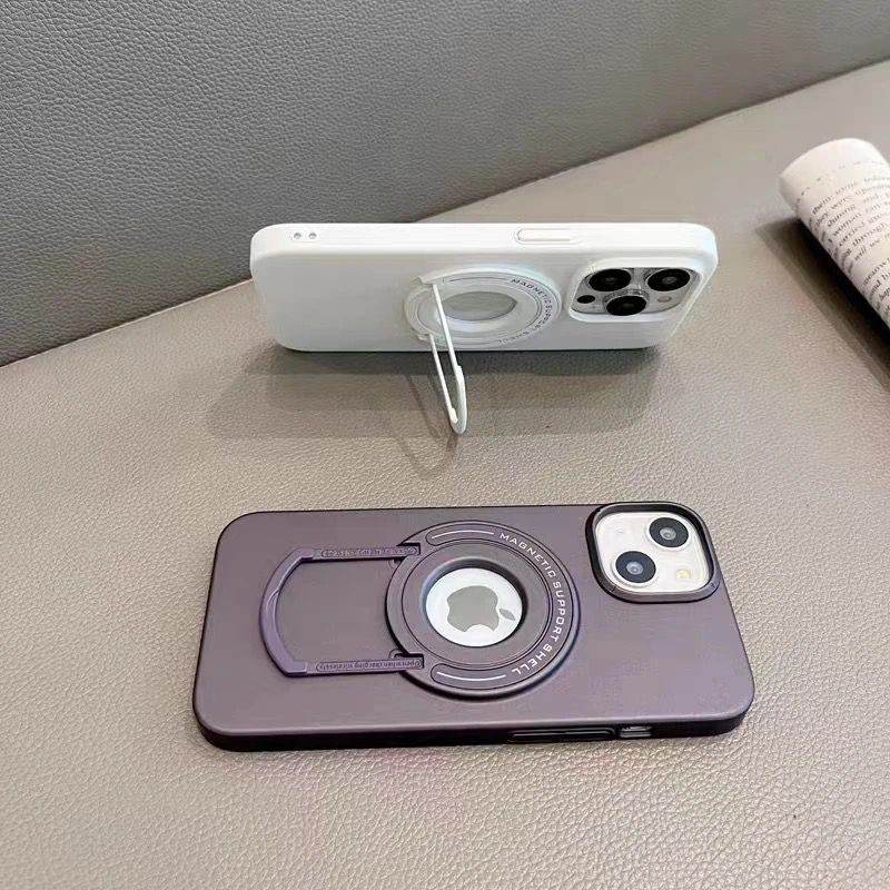 iPhone 13 Pro Max Premium Shockproof Ring Holder Case - Purple - Guleel