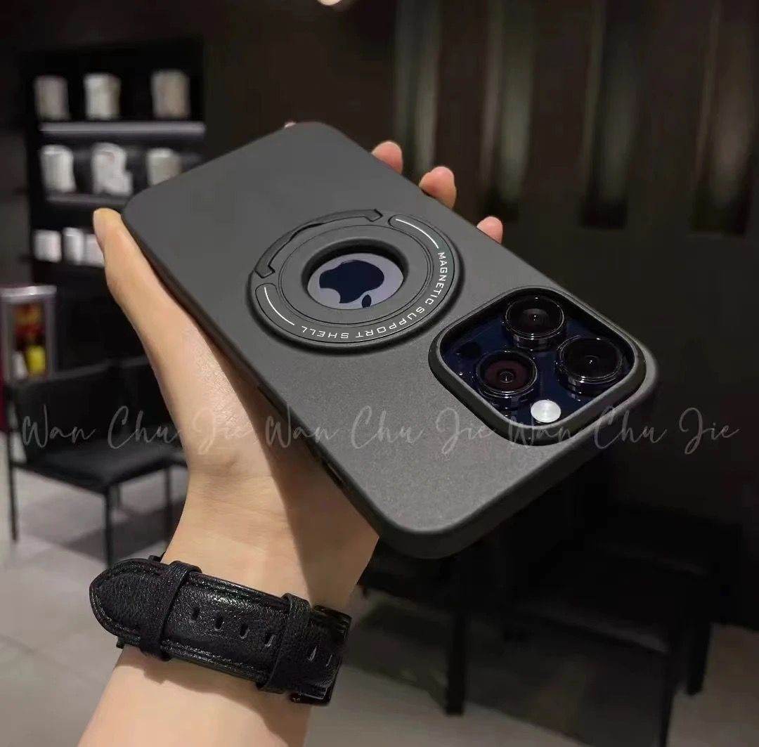 iPhone 13 Pro Max Premium Shockproof Ring Holder Case - Purple - Guleel