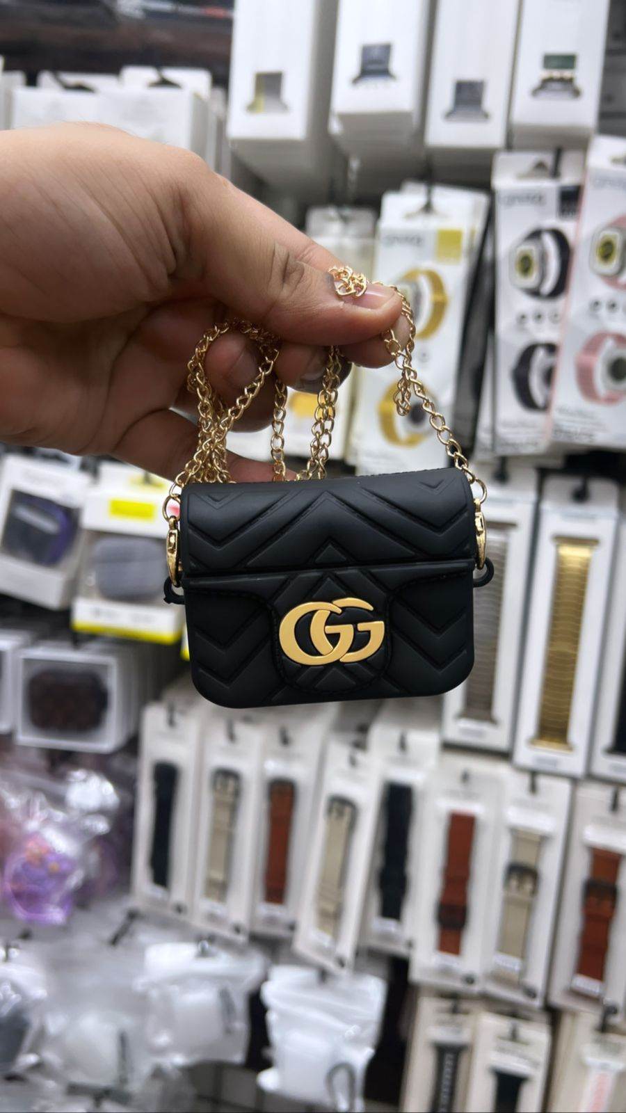 Airpod's Pro 2 Premium Bag With Chain Case - White - Guleel