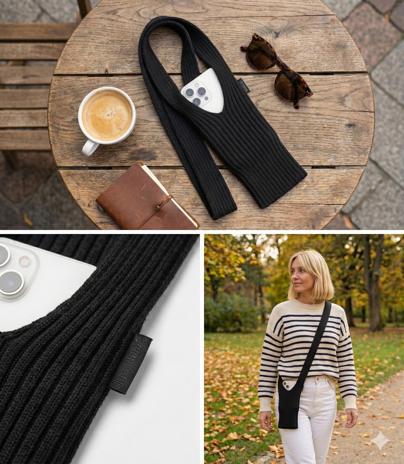 Phone Pocket Knitted Pouch Cover Suitable for All Phones