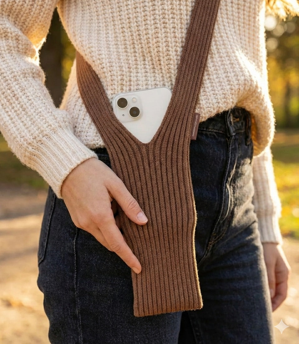 Phone Pocket Knitted Pouch Cover Suitable for All Phones