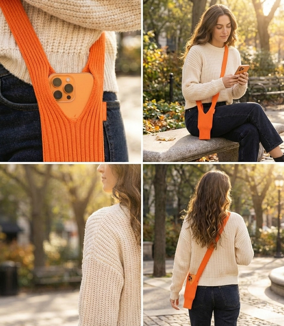 Phone Pocket Knitted Pouch Cover Suitable for All Phones