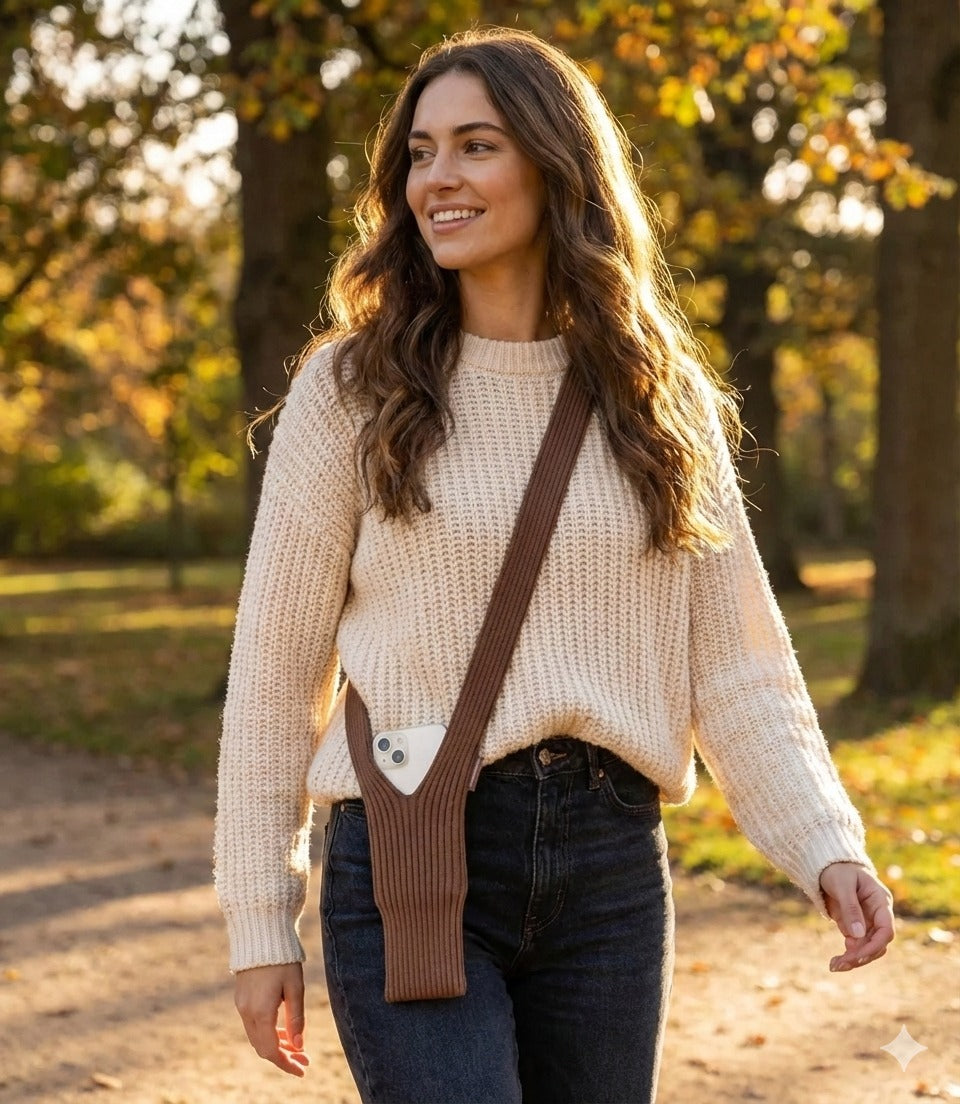 Phone Pocket Knitted Pouch Cover Suitable for All Phones