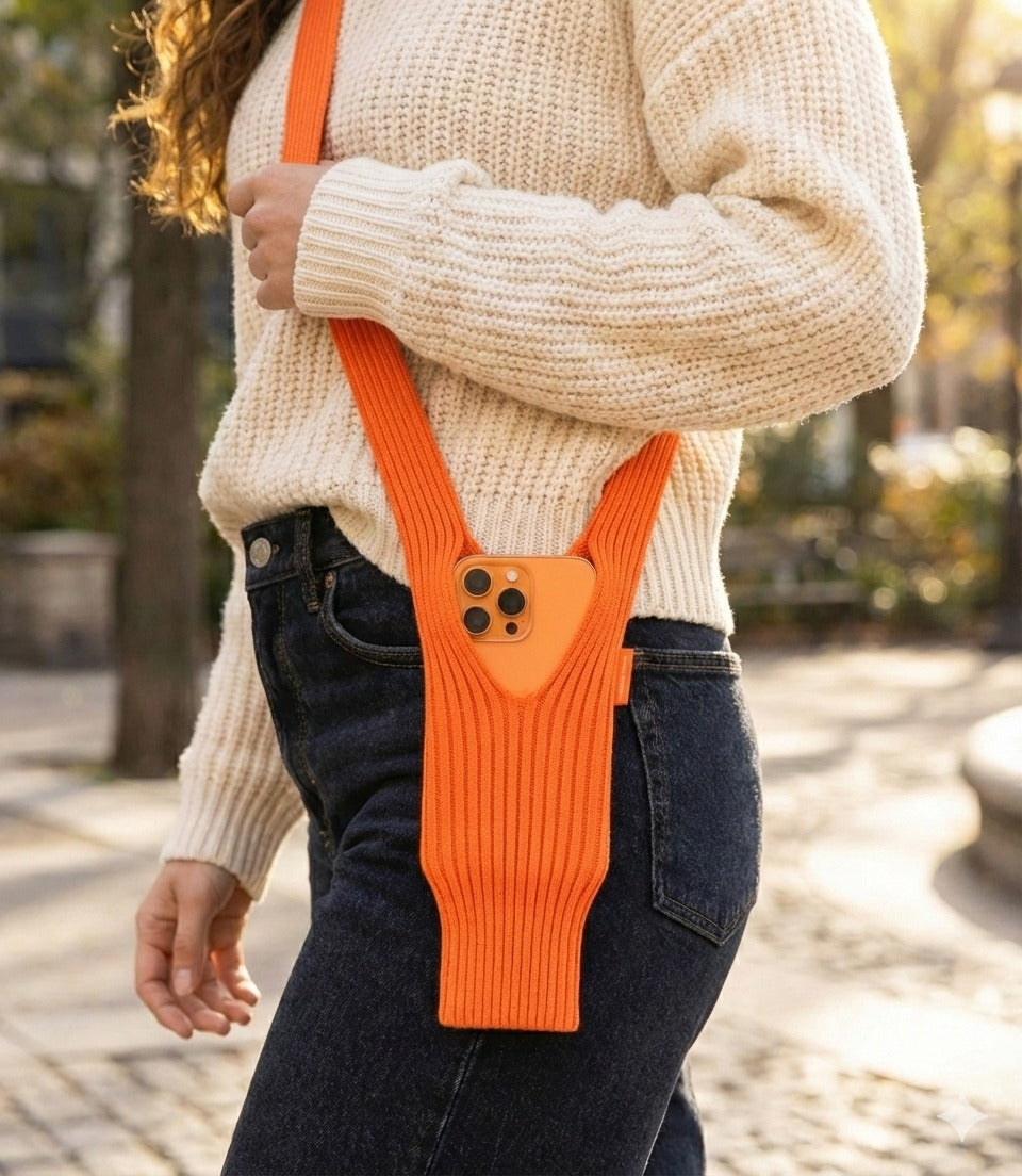 Phone Pocket Knitted Pouch Cover Suitable for All Phones