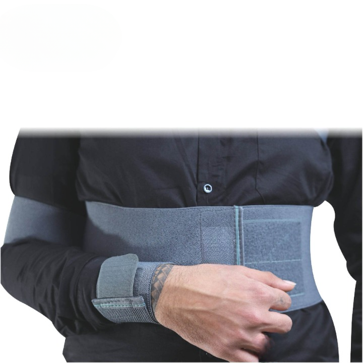 Shoulder Immobilizer Sling – Adjustable Arm Support with Waist Strap for Post-Surgery Recovery, Fractures, Dislocations & Pain Relief