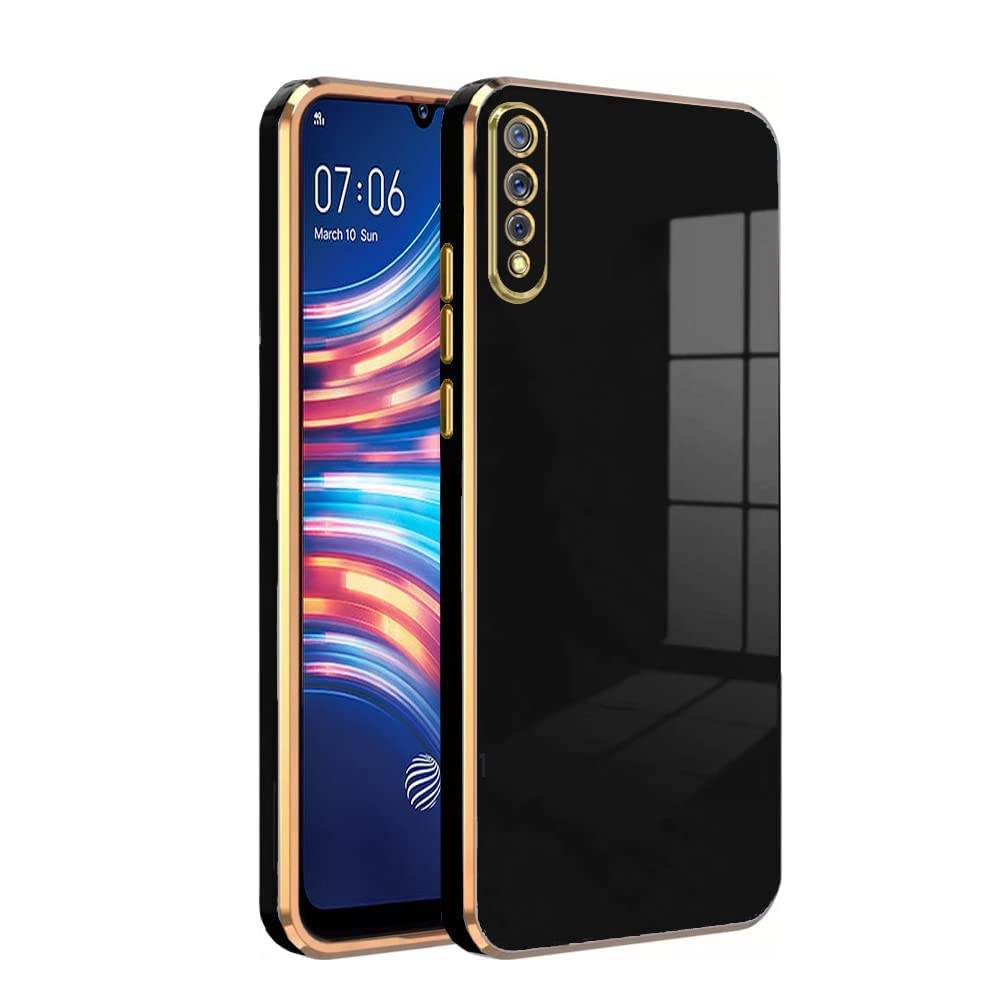 Vivo S1 Premium Silicon Case Cover - Black - Guleel