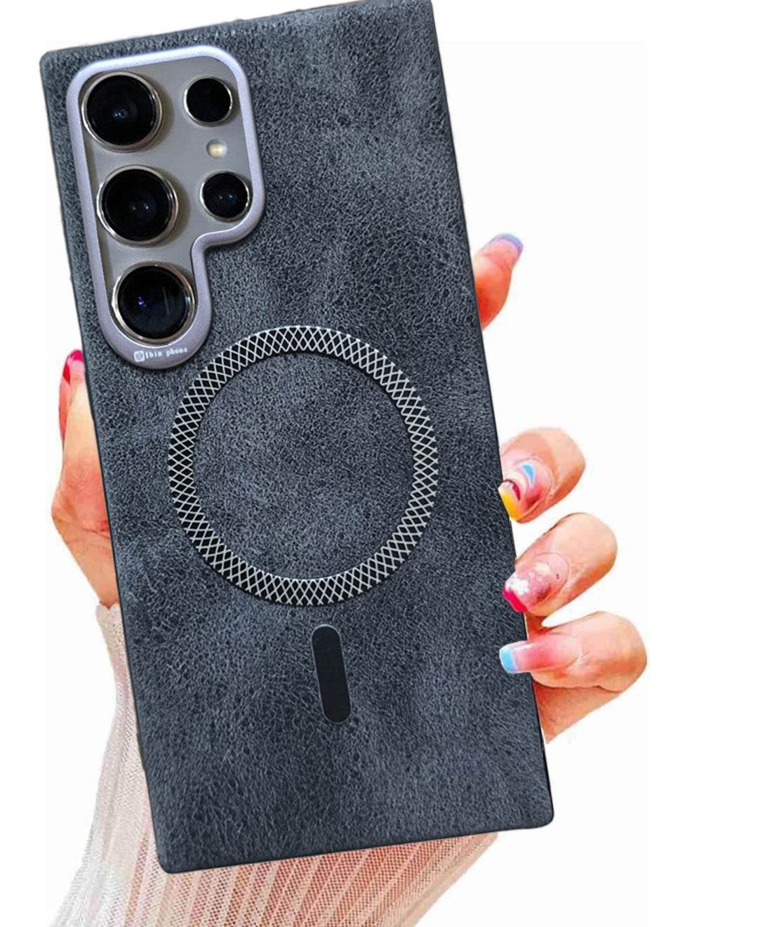 Premium Leather Mobile Back Case Cover - Black - Guleel