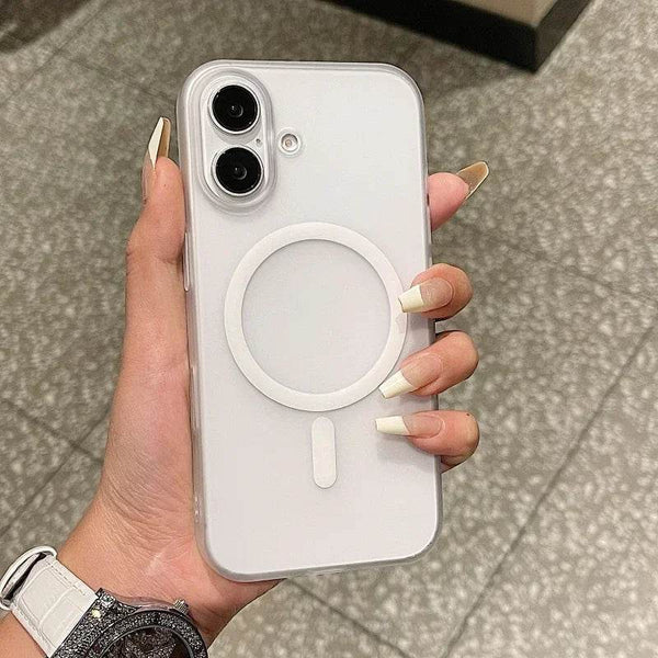 Premium Matte Magsafe Silicone Case Cover - White - Guleel