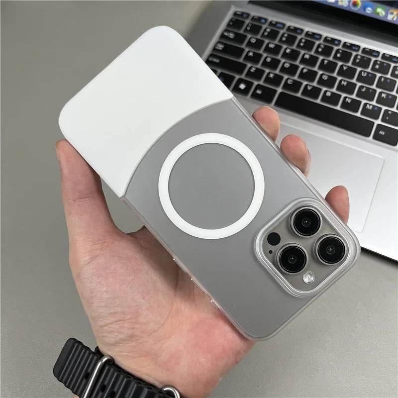 Magnetic Magsafe Matte Finish 2 in 1 Design Case