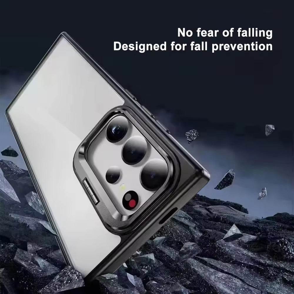 Premium Camera Lens Kickstand Case - Titanium Grey - Guleel