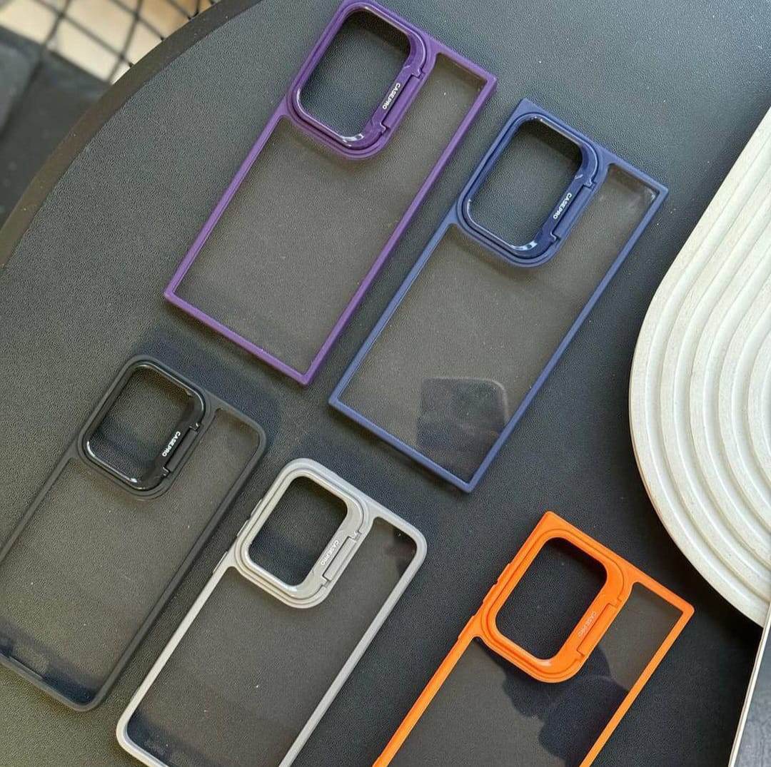 Samsung Galaxy S22 Ultra Premium Camera Lens Kickstand Case - Blue - Guleel