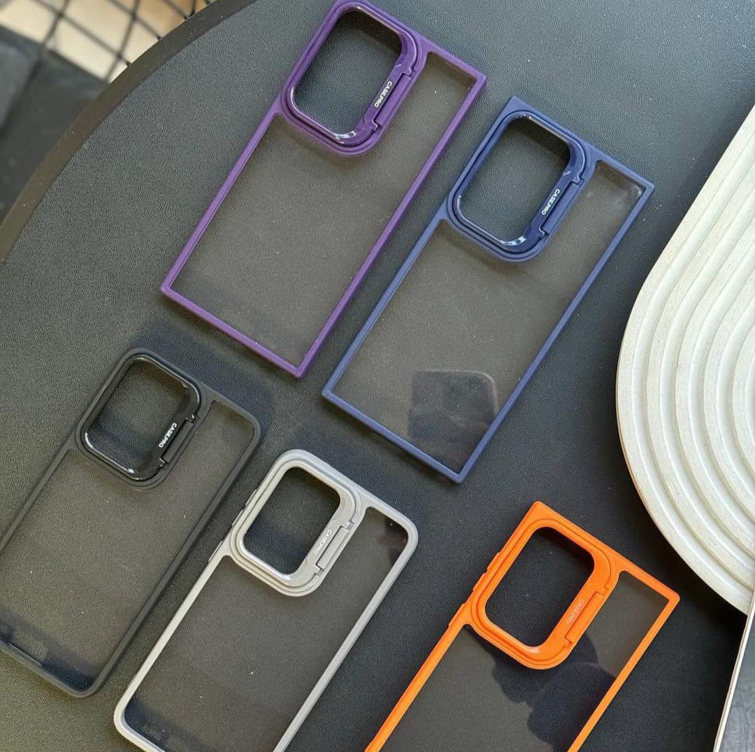 Samsung Galaxy S22 Ultra Premium Camera Lens Kickstand Case - Blue