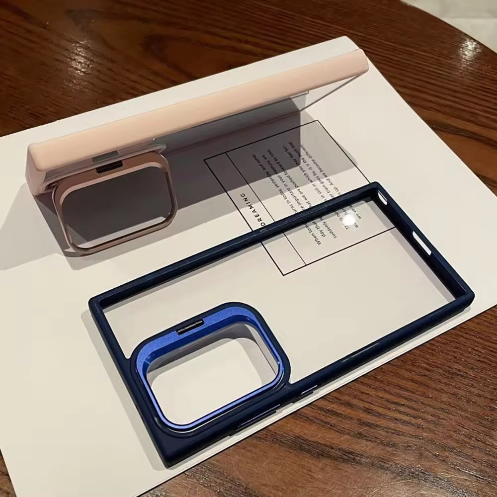 Premium Camera Lens Kickstand Case - Blue