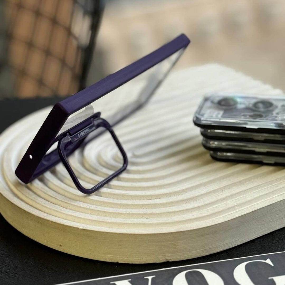 Premium Camera Lens Kickstand Case - Blue - Guleel