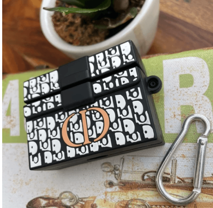 Airpod's 1 Premium Cute Purse Silicone Case ( Airpods Not Included ) - Black White - Guleel