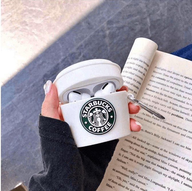 Airpod's Pro Starbucks Coffee Cartoon Protective Case - White - Guleel