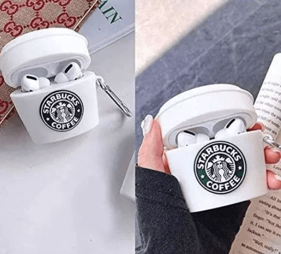 Airpod's Pro Starbucks Coffee Cartoon Protective Case - White - Guleel