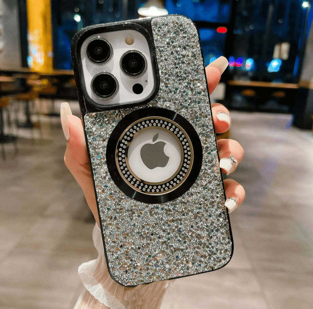 Premium Glitter Diamond Logo Cut Case - Guleel
