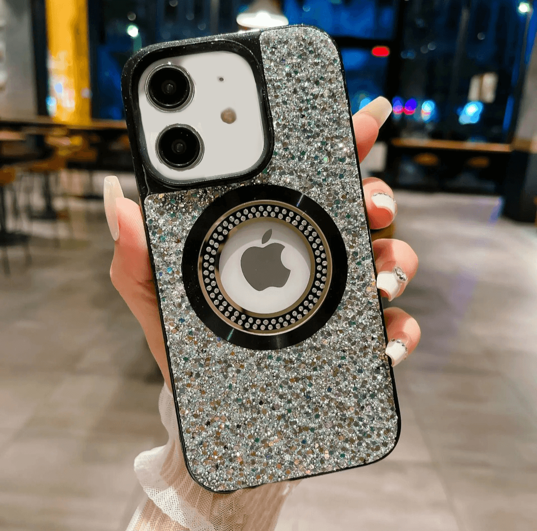 Premium Glitter Diamond Logo Cut Case - Guleel
