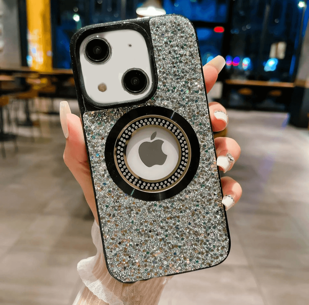 Premium Glitter Diamond Logo Cut Case - Guleel