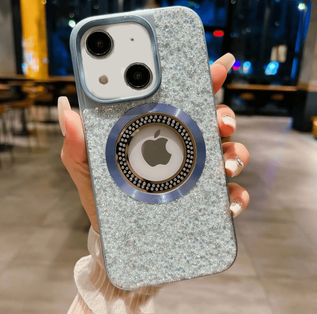 Premium Glitter Diamond Logo Cut Case - Guleel