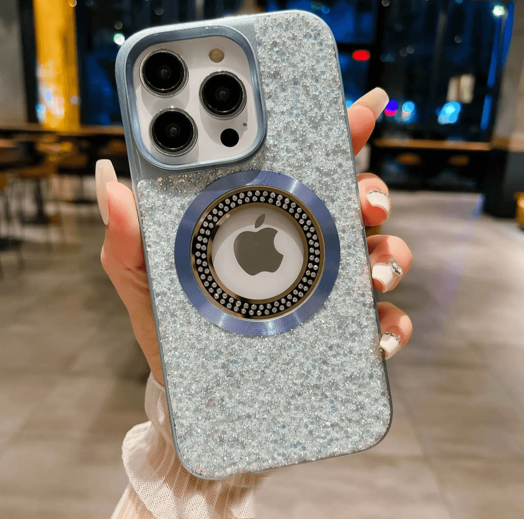 Premium Glitter Diamond Logo Cut Case - Guleel