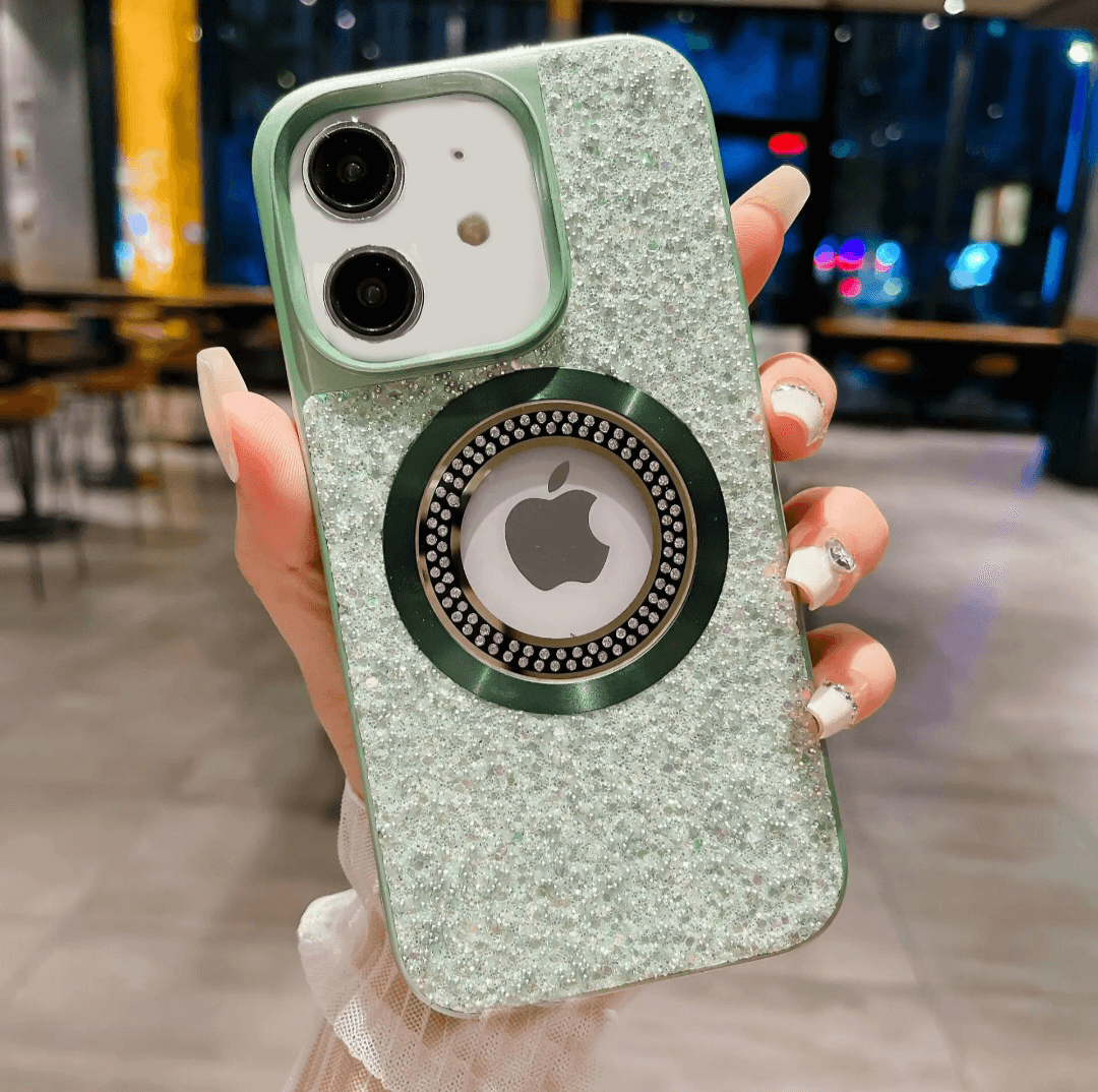 Premium Glitter Diamond Logo Cut Case - Guleel