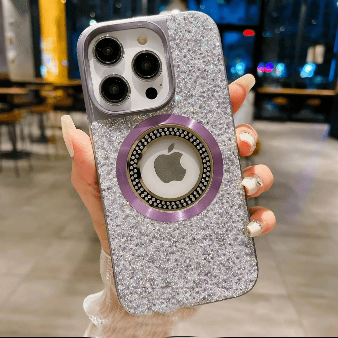 Premium Glitter Diamond Logo Cut Case - Guleel