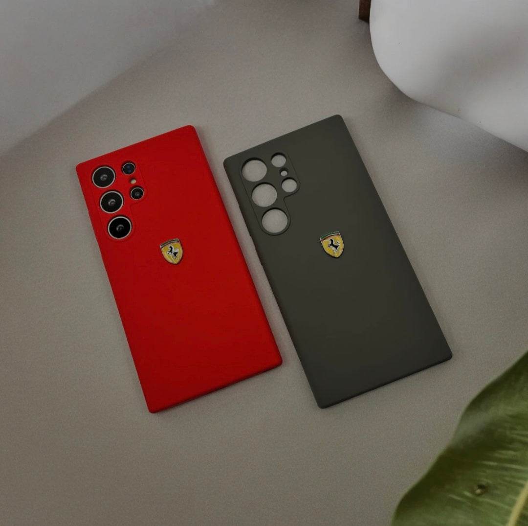 Samsung Galaxy S23 Ultra Premium Ferrari Hard Case - Titanium Grey - Guleel