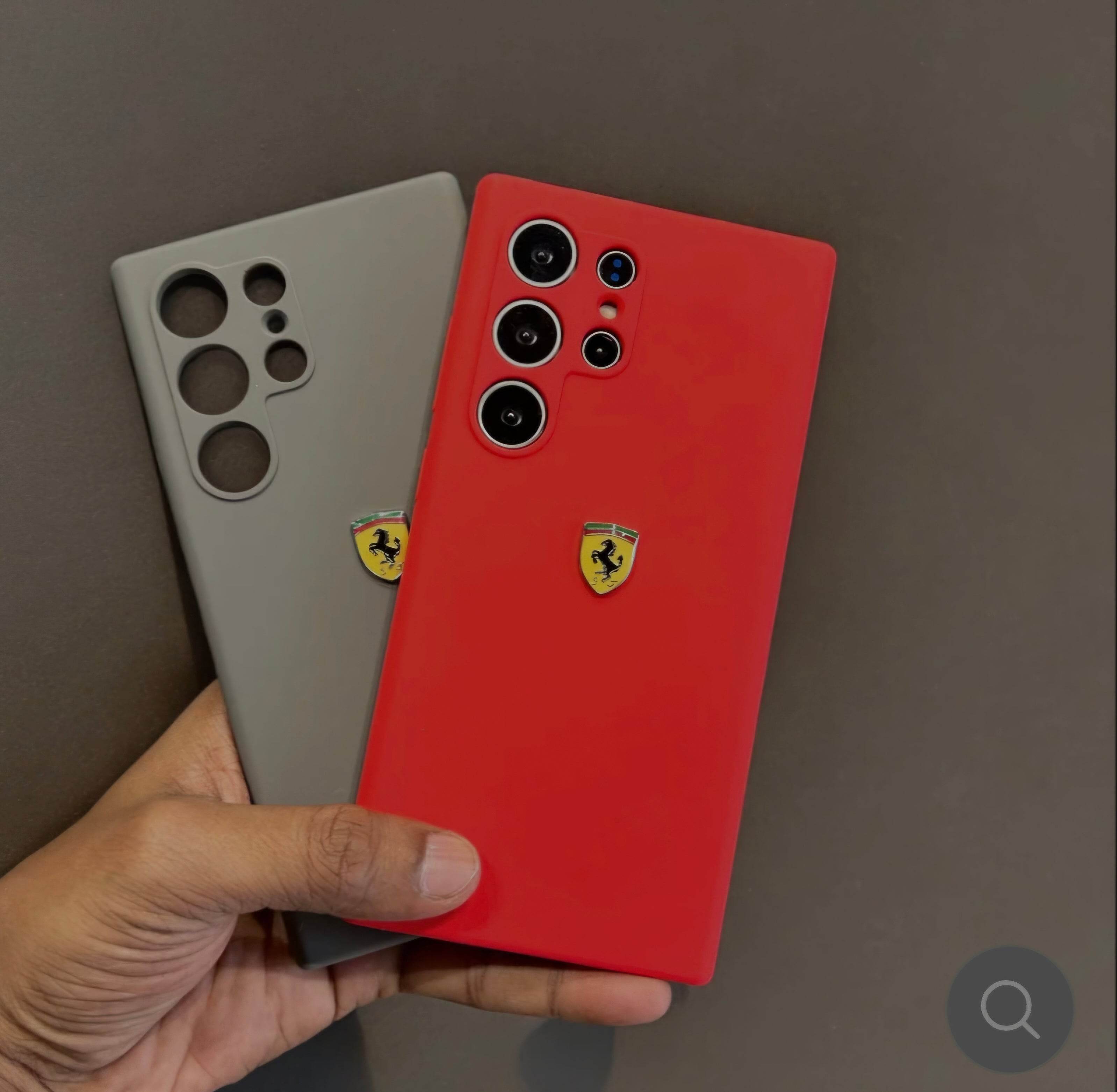 Samsung Galaxy S23 Ultra Premium Ferrari Hard Case - Titanium Grey - Guleel