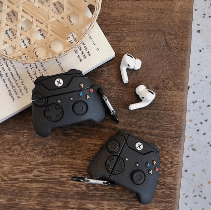 Airpod's Pro 2 Cute Gaming Control Cartoon Silicone Case - Black - Guleel