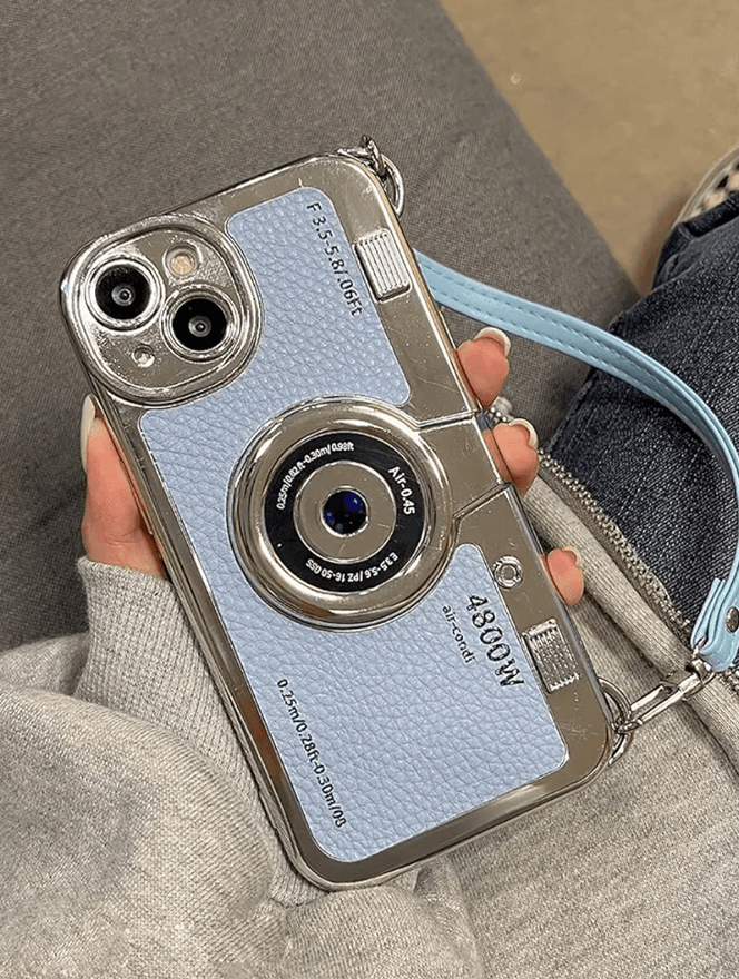 Premium 3D Camera Style Leather Strap Case Cover - Guleel